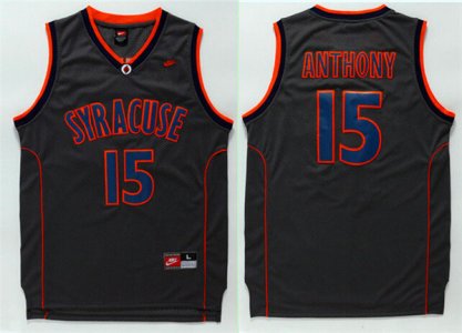 Maillot De Basket NCAA Syracuse University Carmelo Anthony 15 Noir